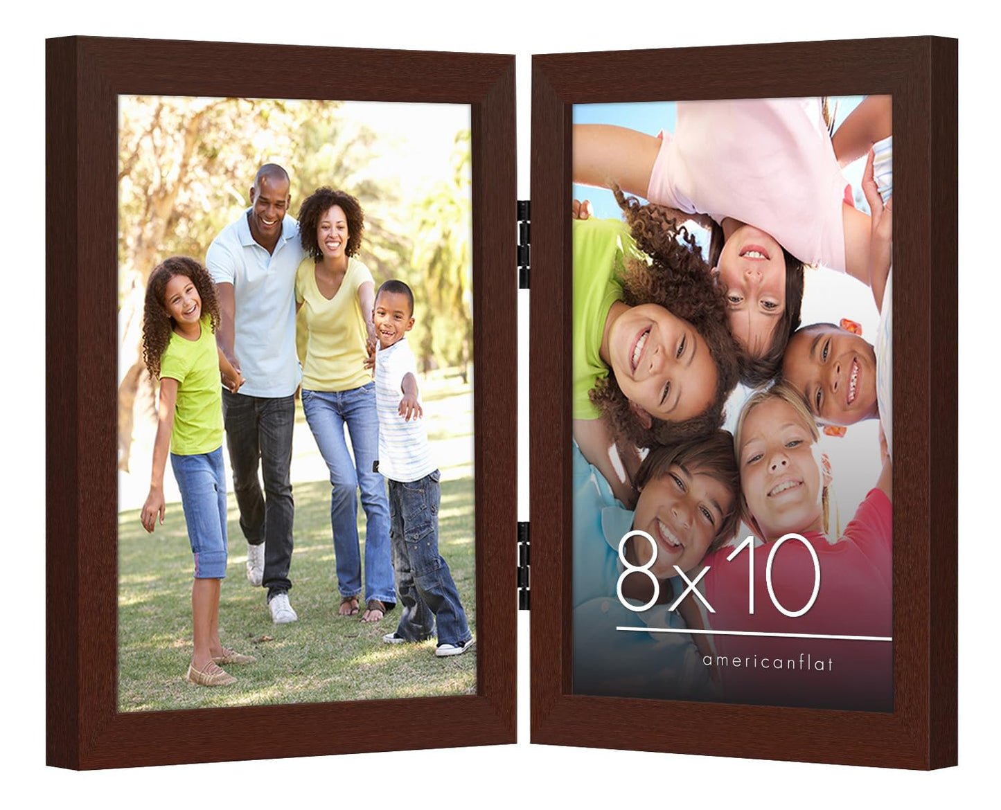 Hinged Double Picture Frame Without Mat - Americanflat