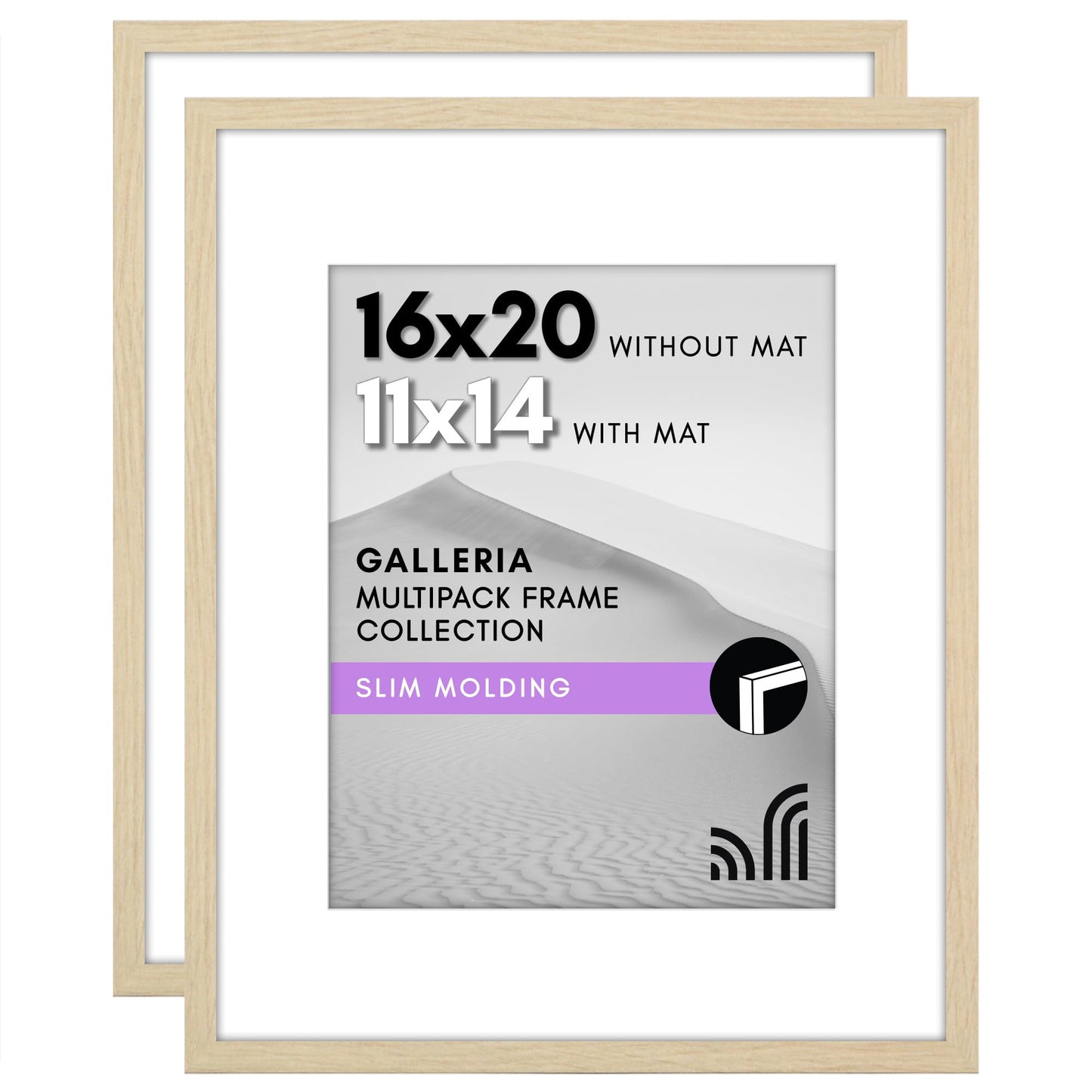 Americanflat Galleria Picture Frames | Set of 2 | With Mat | Acrylic