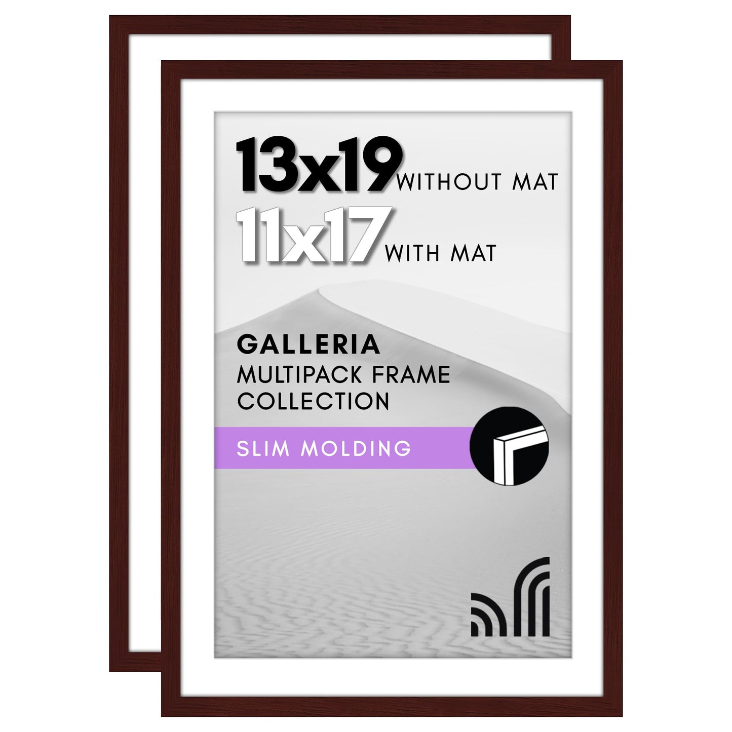 Americanflat Galleria Picture Frames | Set of 2 | With Mat | Acrylic