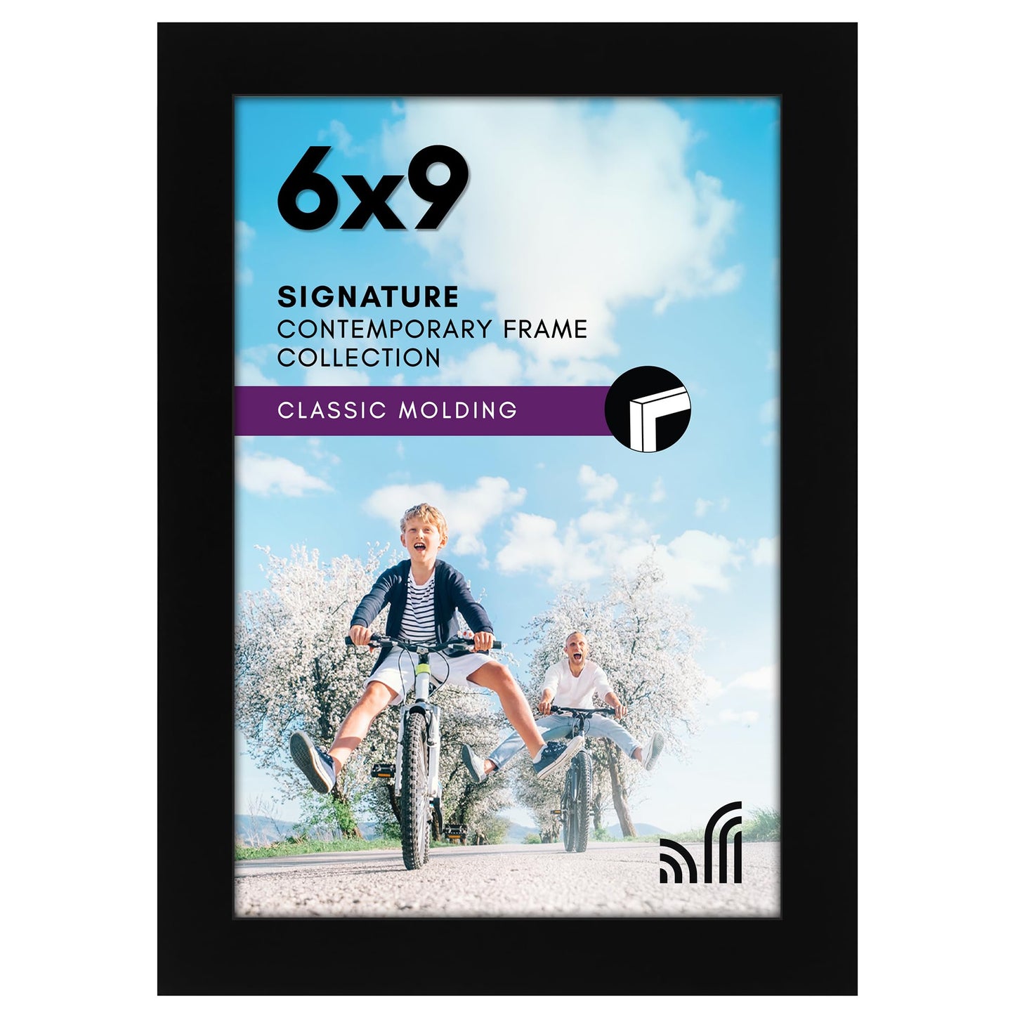 Black Picture Frame Without Mat, Glass Front - Americanflat