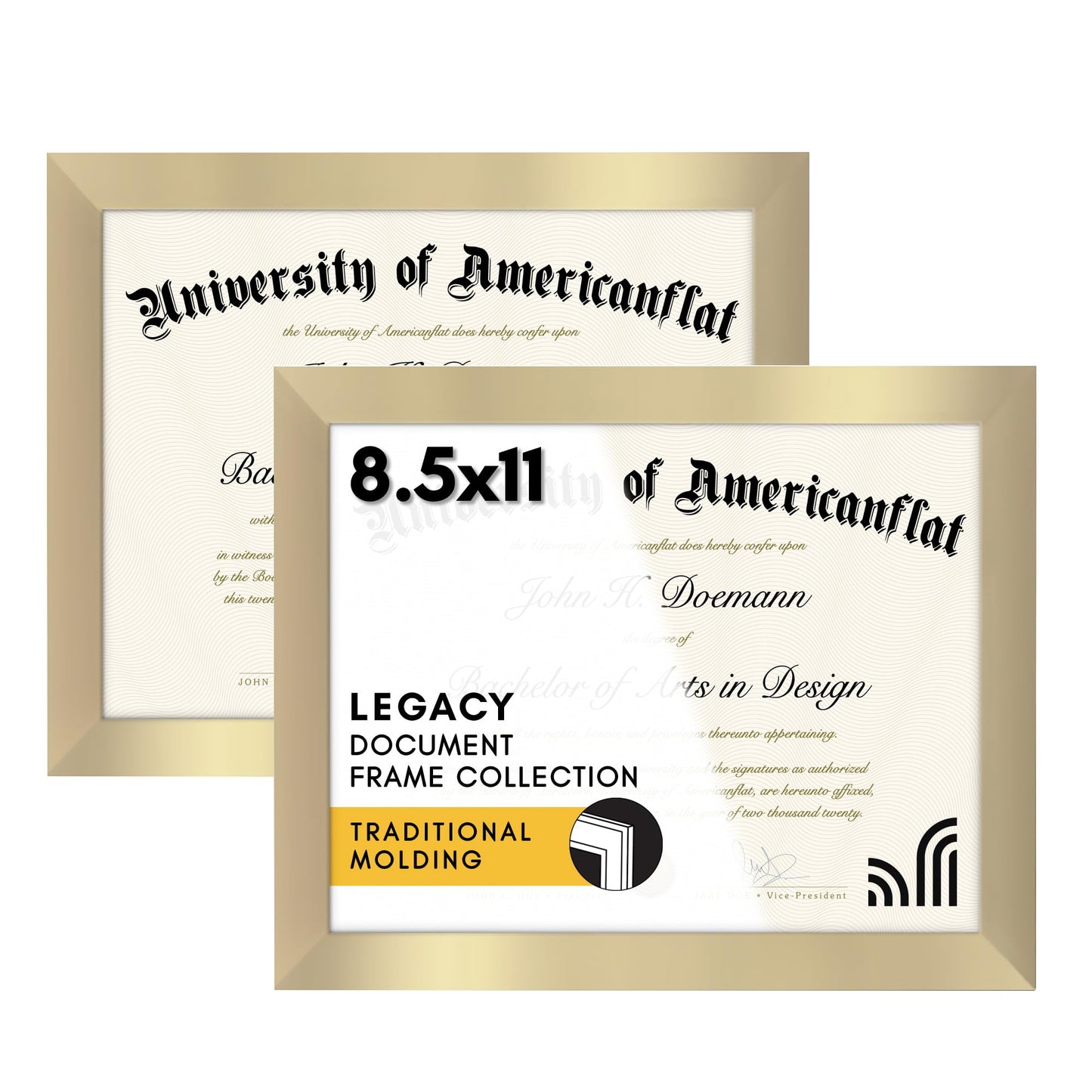Diploma Frames Set of 2 Without Mat - Americanflat