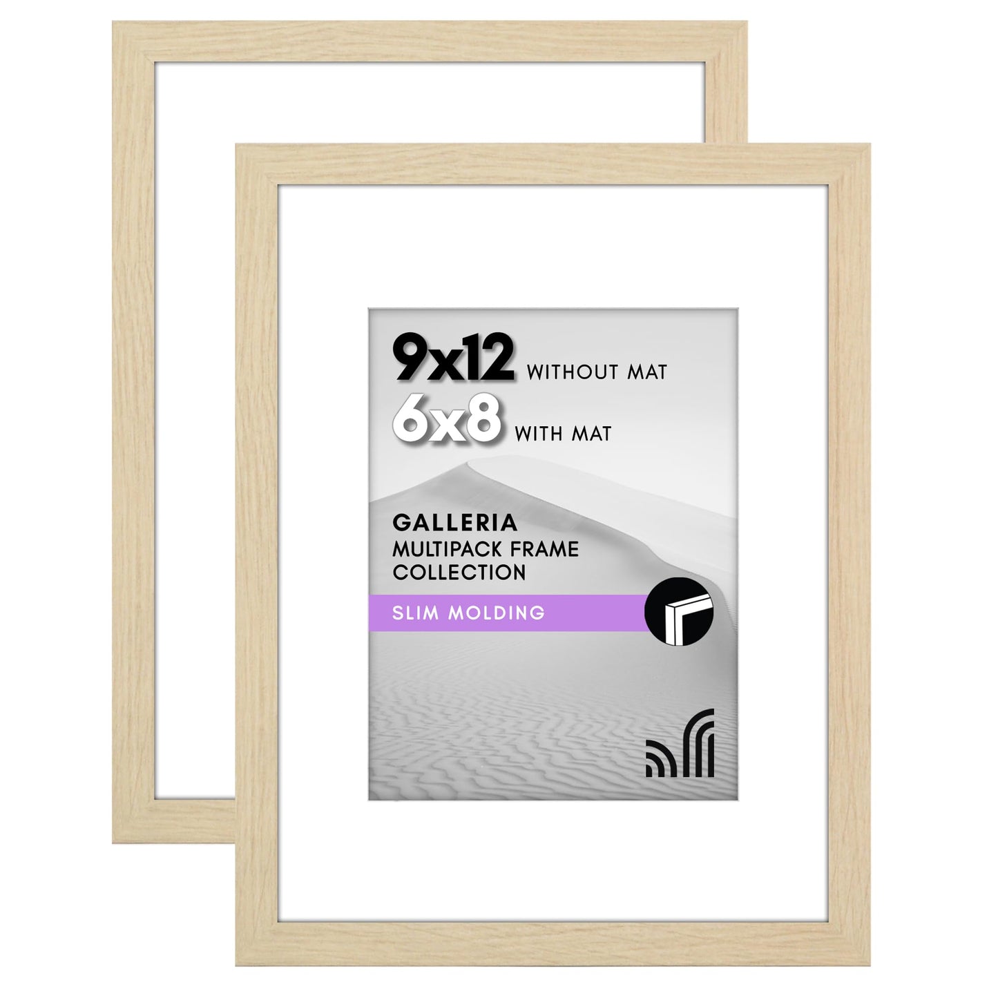 Americanflat Galleria Picture Frames | Set of 2 | With Mat | Acrylic