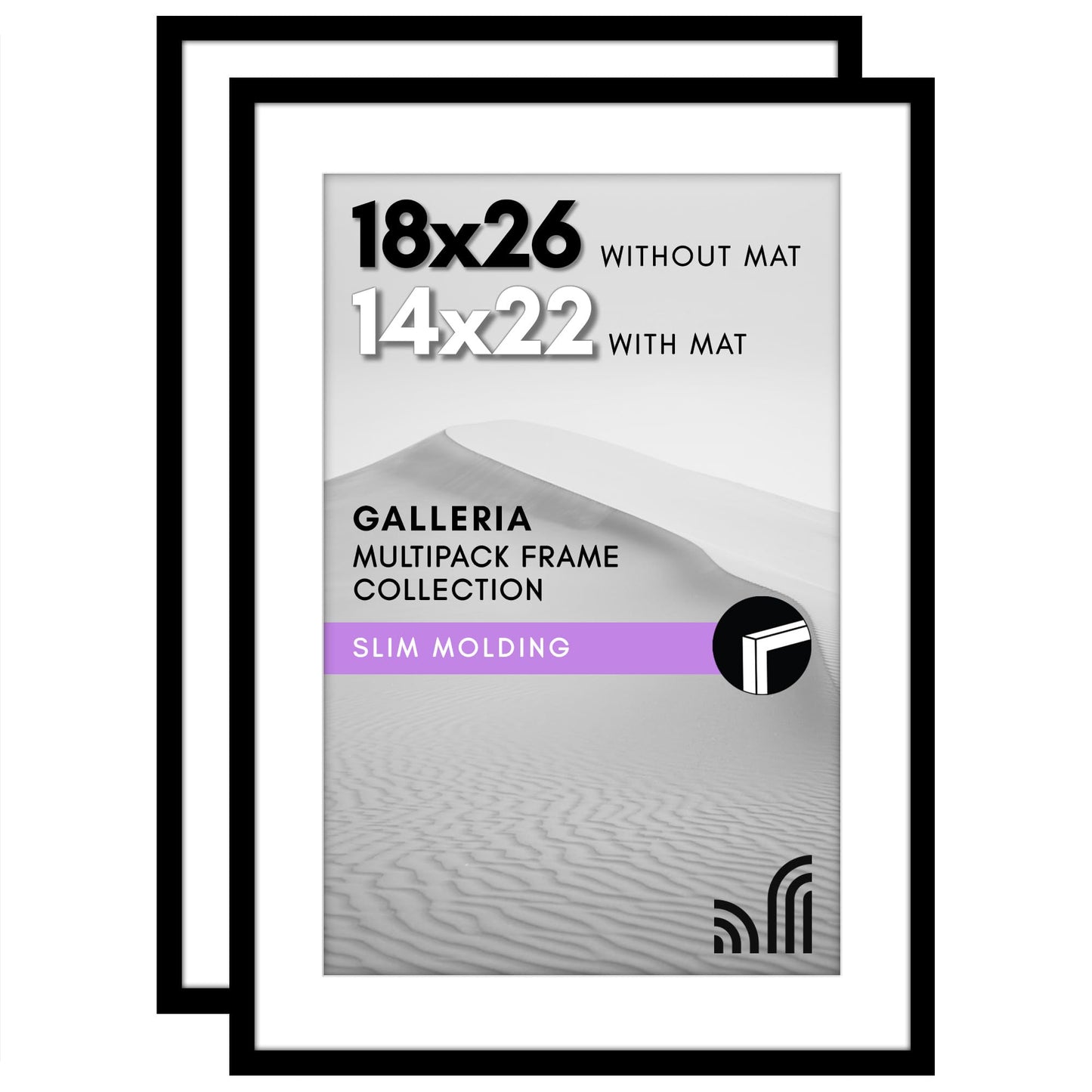 Americanflat Galleria Poster Frames | Set of 2 | With Mat | Acrylic
