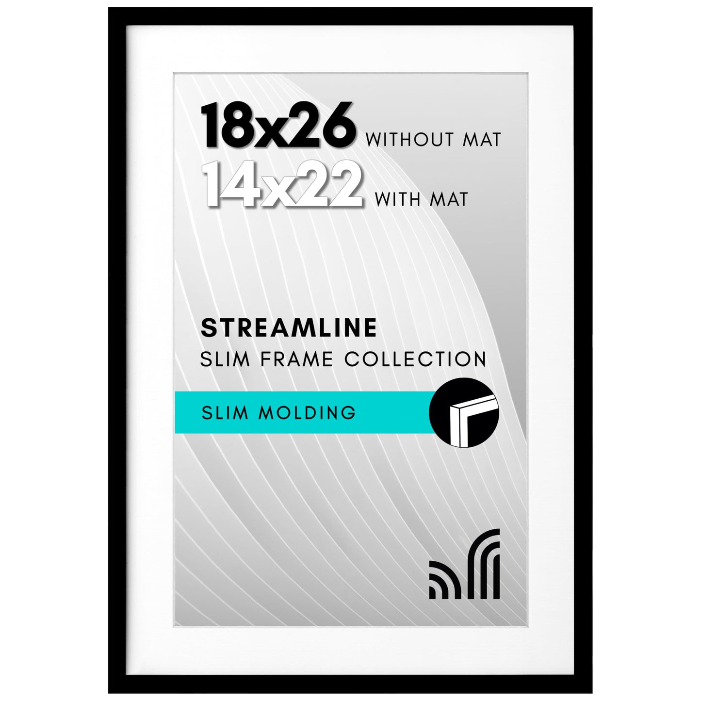 Americanflat | Thin Border Picture Frame | Shatter-Resistant Plexiglass