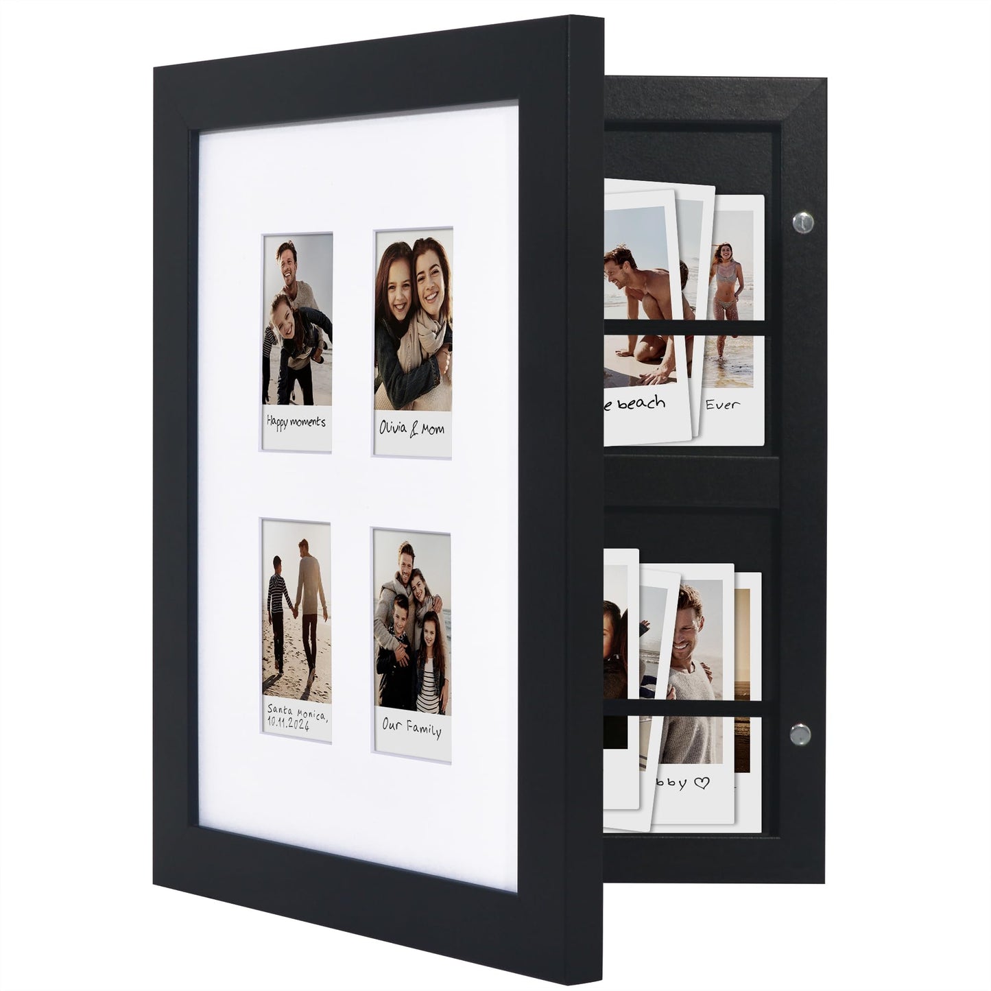 Americanflat Storage Collage Frame | 4 Openings | Holds 100 | Tabletop/Wall