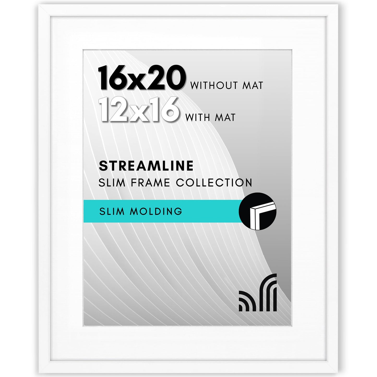 Americanflat | Thin Border Picture Frame | Shatter-Resistant Plexiglass