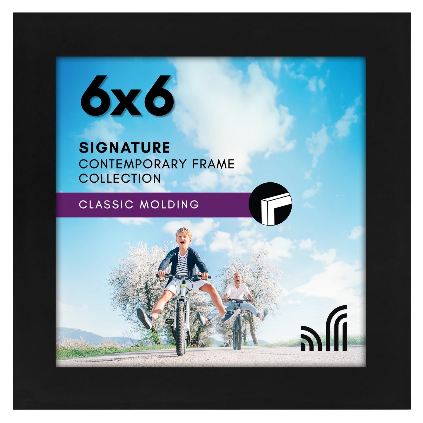 Black Picture Frame Without Mat, Glass Front - Americanflat