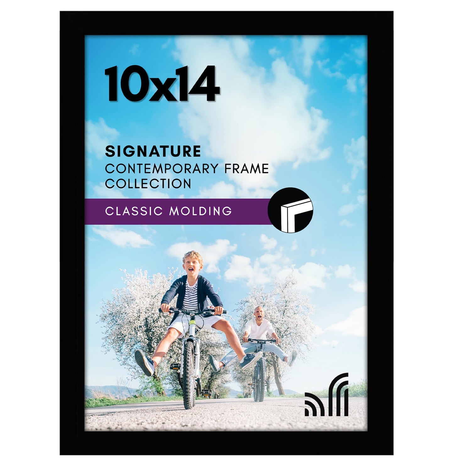 Black Picture Frame Without Mat, Glass Front - Americanflat