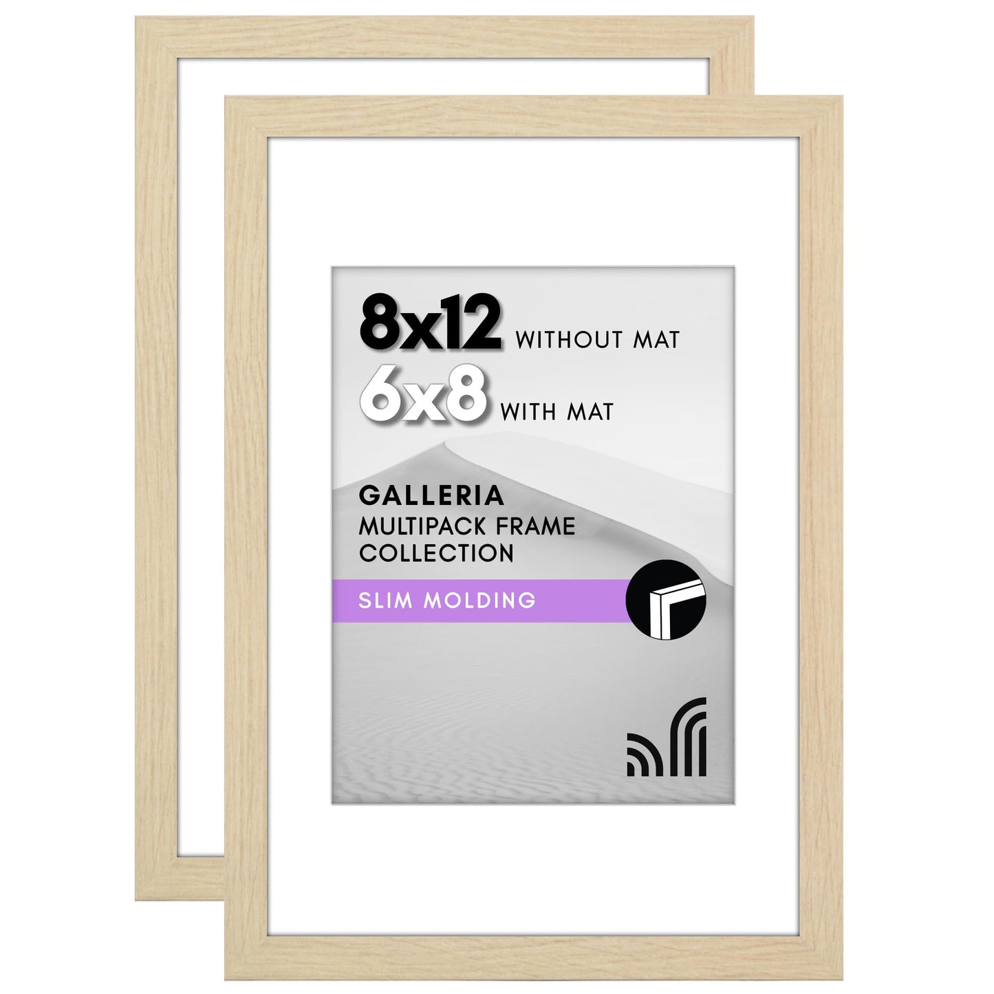 Americanflat Galleria Picture Frames | Set of 2 | With Mat | Acrylic