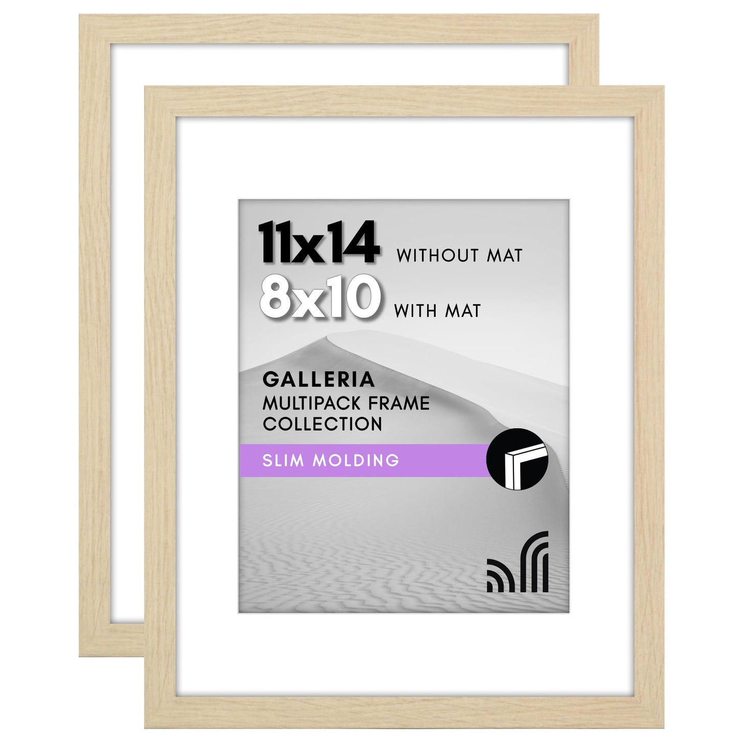 Americanflat Galleria Picture Frames | Set of 2 | With Mat | Acrylic