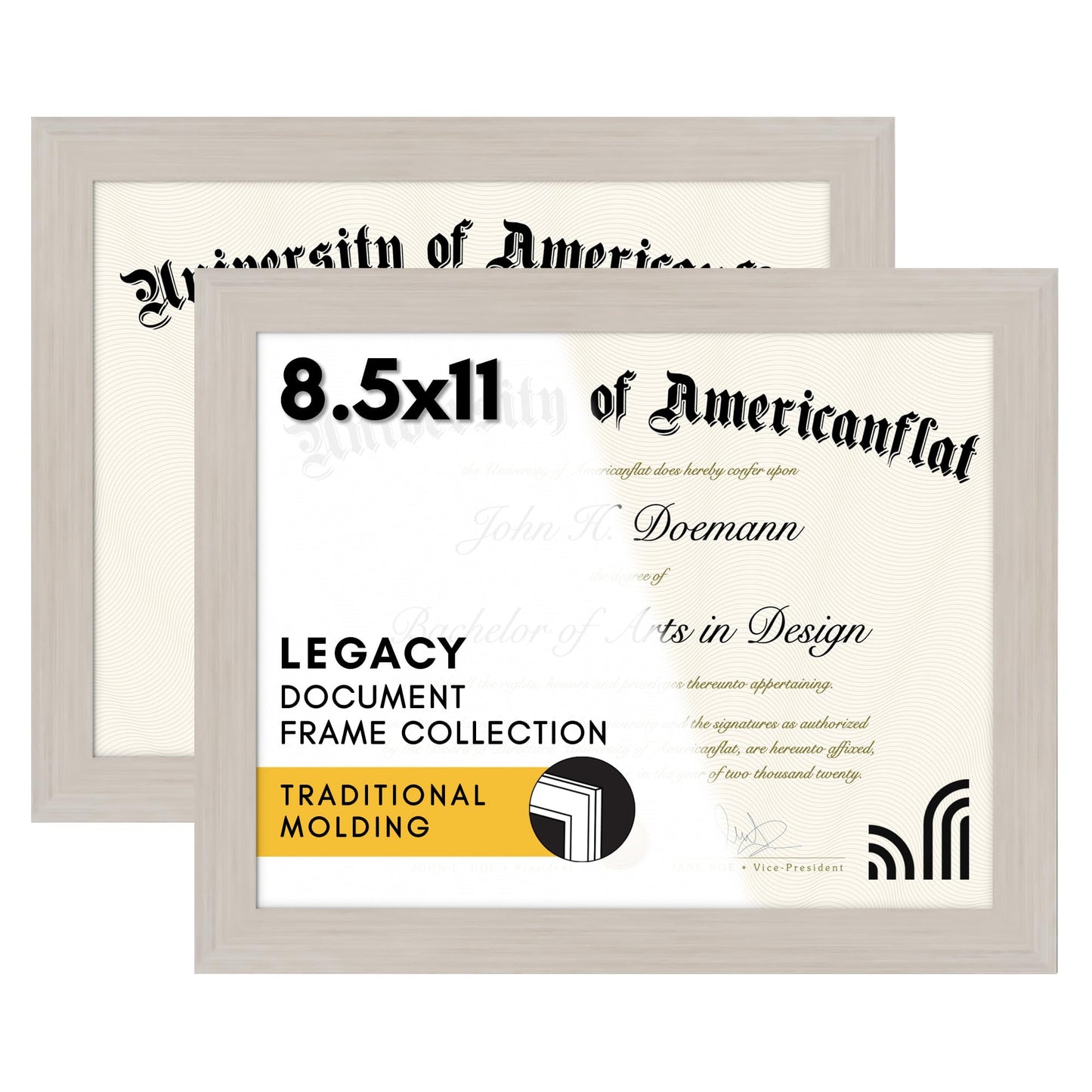 Diploma Frames Set of 2 Without Mat - Americanflat
