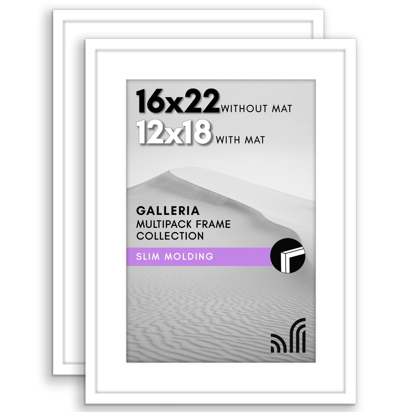 Americanflat Galleria Poster Frames | Set of 2 | With Mat | Acrylic