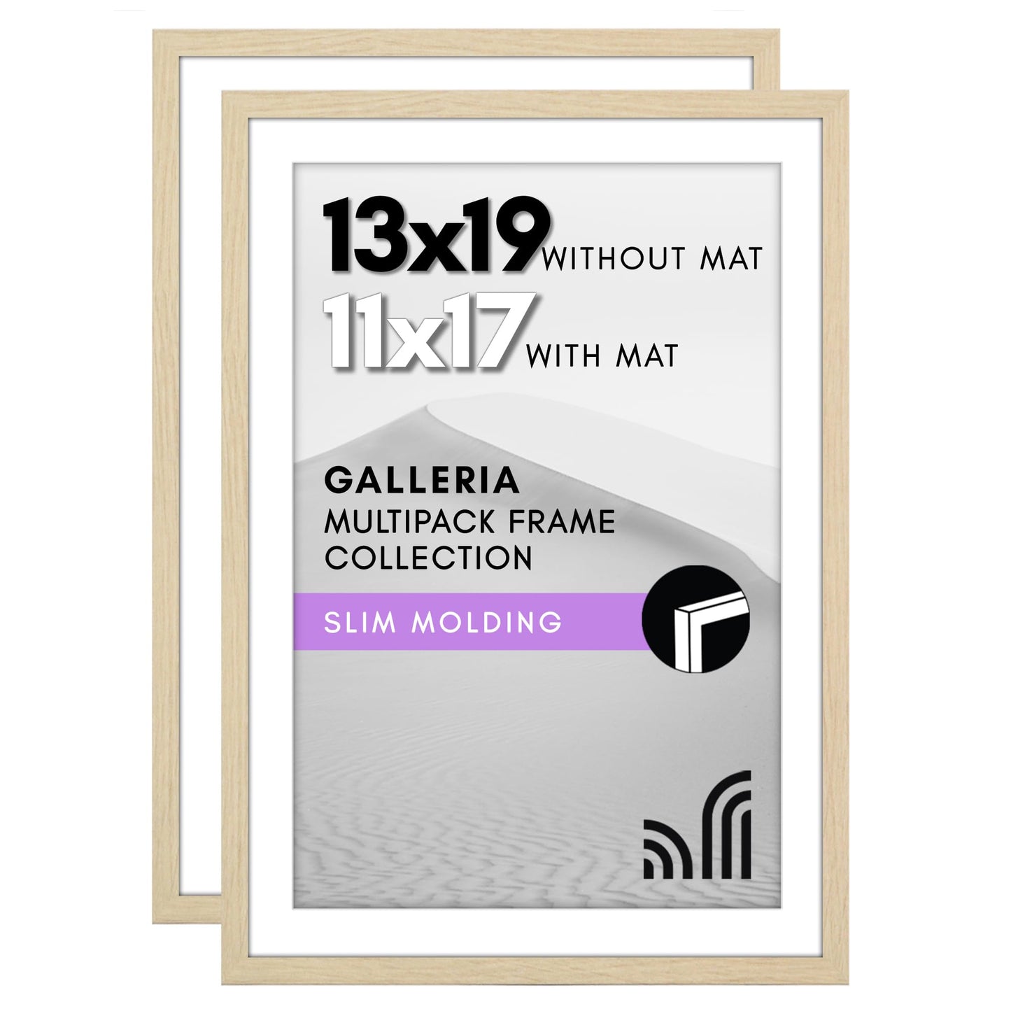 Americanflat Galleria Picture Frames | Set of 2 | With Mat | Acrylic