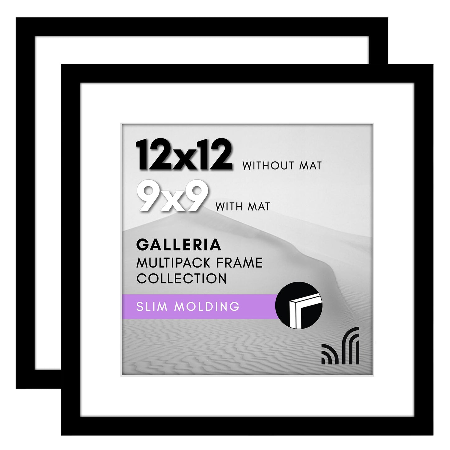 Americanflat Galleria Picture Frames | Set of 2 | With Mat | Acrylic