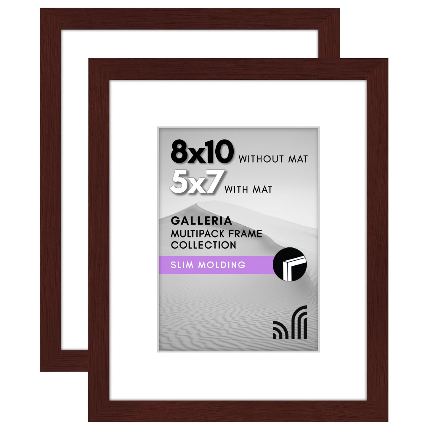 Americanflat Galleria Picture Frames | Set of 2 | With Mat | Acrylic