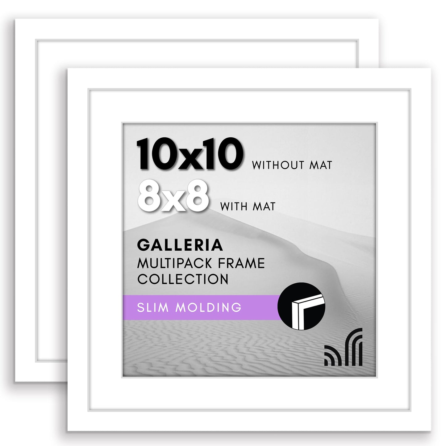 Americanflat Galleria Picture Frames | Set of 2 | With Mat | Acrylic