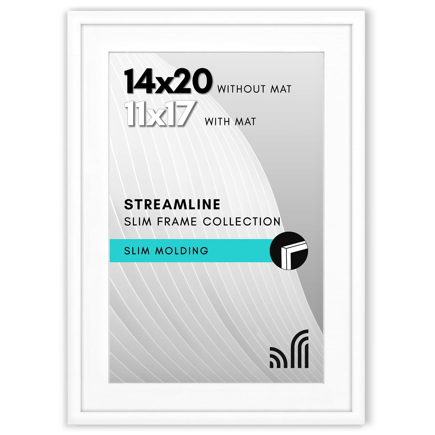 Americanflat | Thin Border Picture Frame | Shatter-Resistant Plexiglass