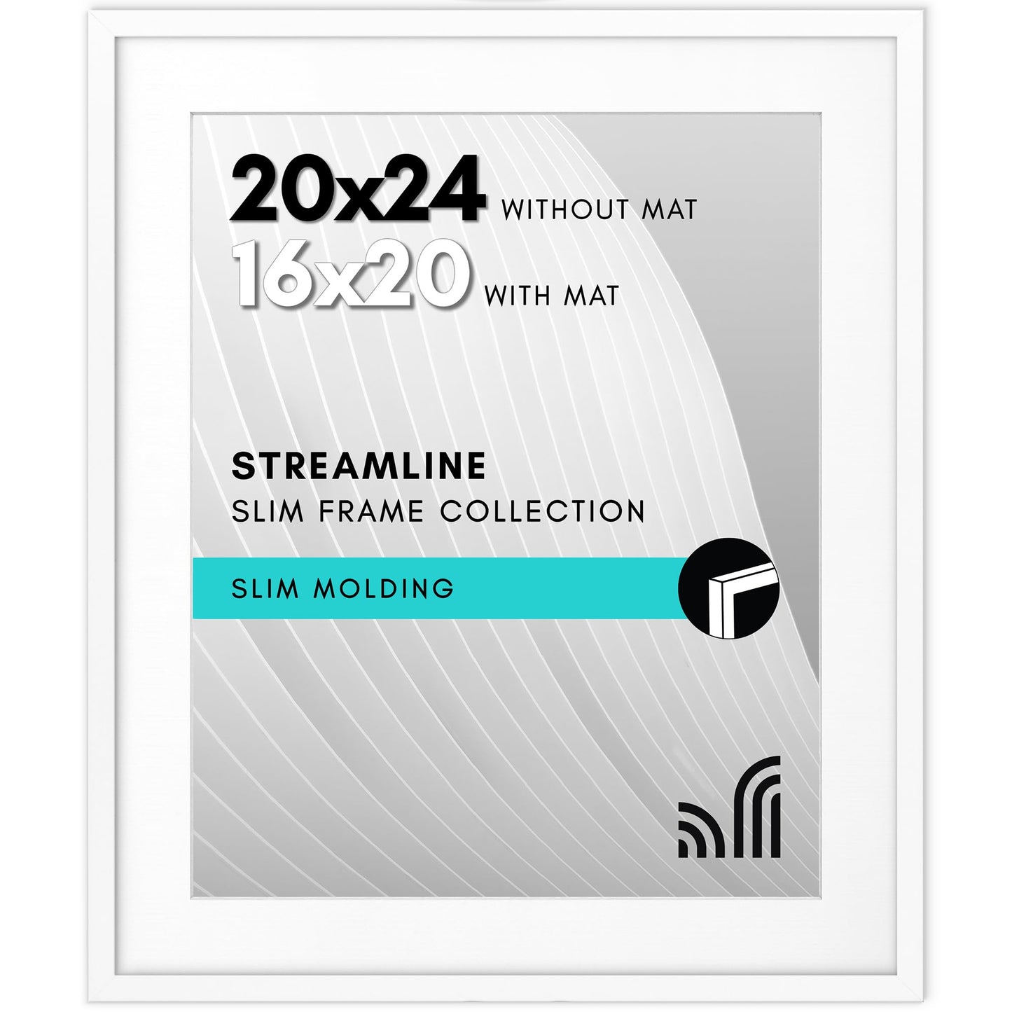 Americanflat | Thin Border Picture Frame | Shatter-Resistant Plexiglass