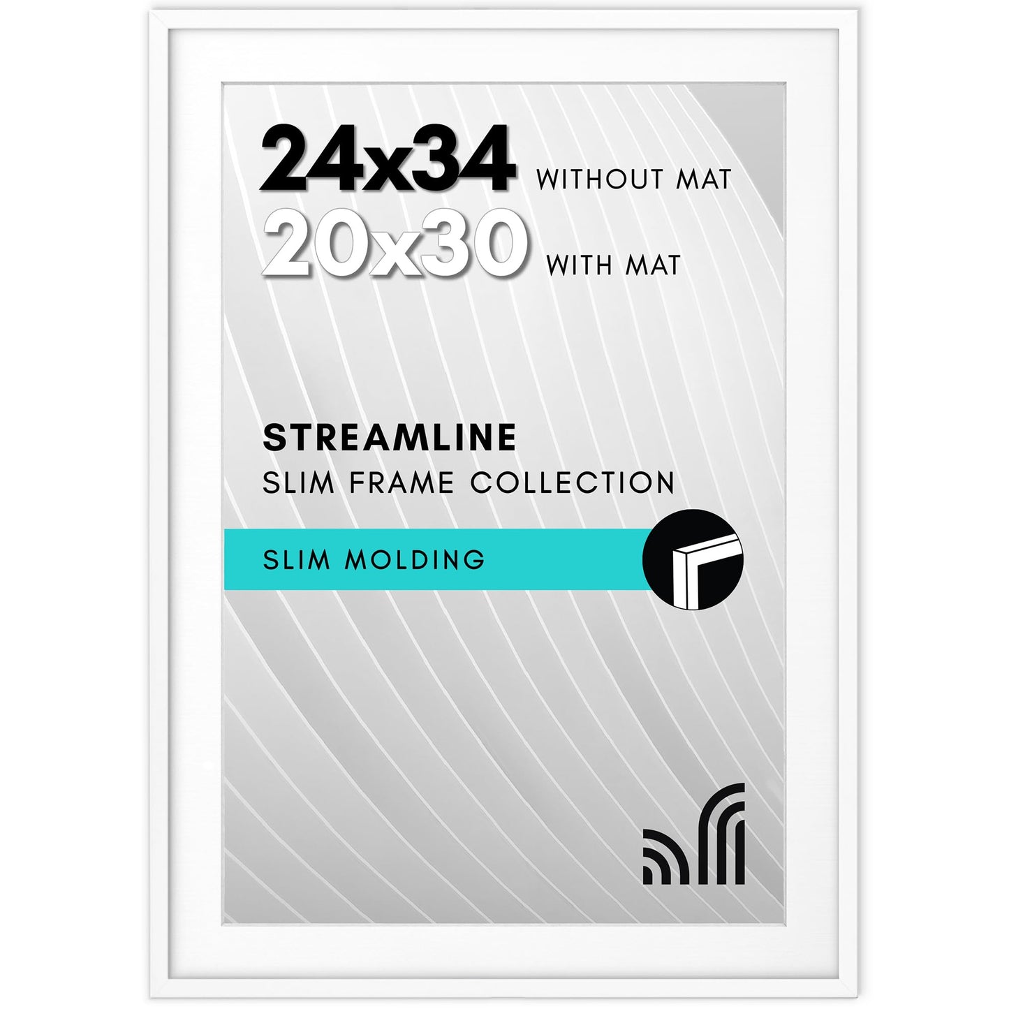Americanflat | Thin Border Picture Frame | Shatter-Resistant Plexiglass