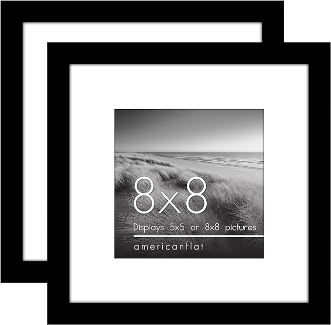 Set of 2 - Classic Gallery Picture Frame with Mat | Galleria Collection