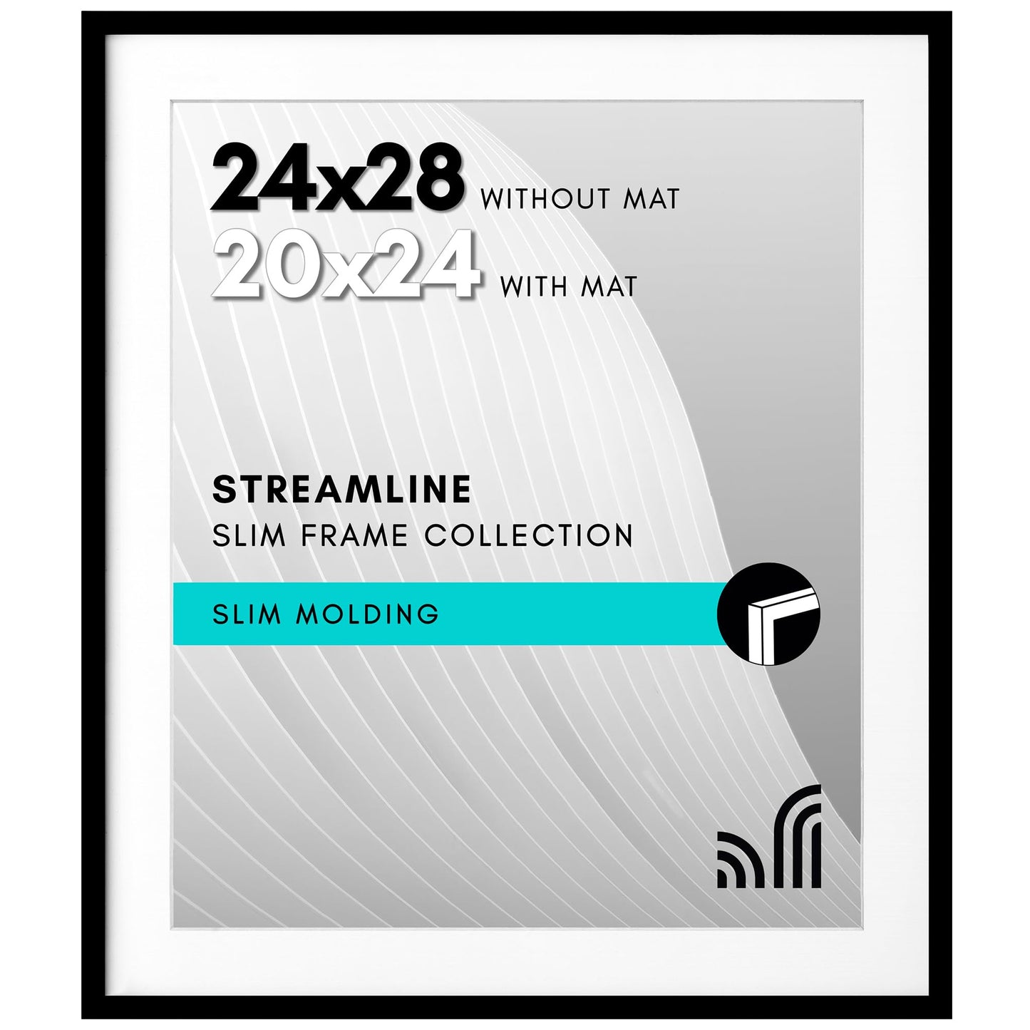 Americanflat | Thin Border Picture Frame | Shatter-Resistant Plexiglass