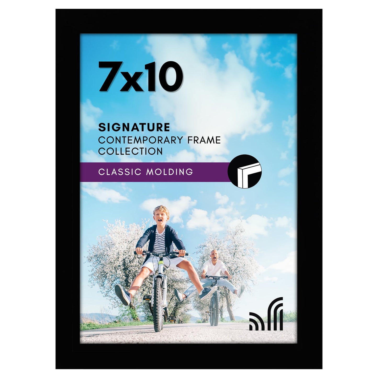 Black Picture Frame Without Mat, Glass Front - Americanflat