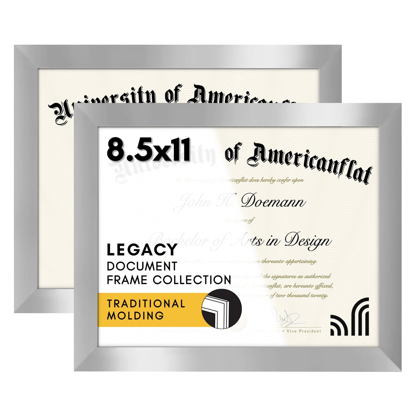 Diploma Frames Set of 2 Without Mat - Americanflat