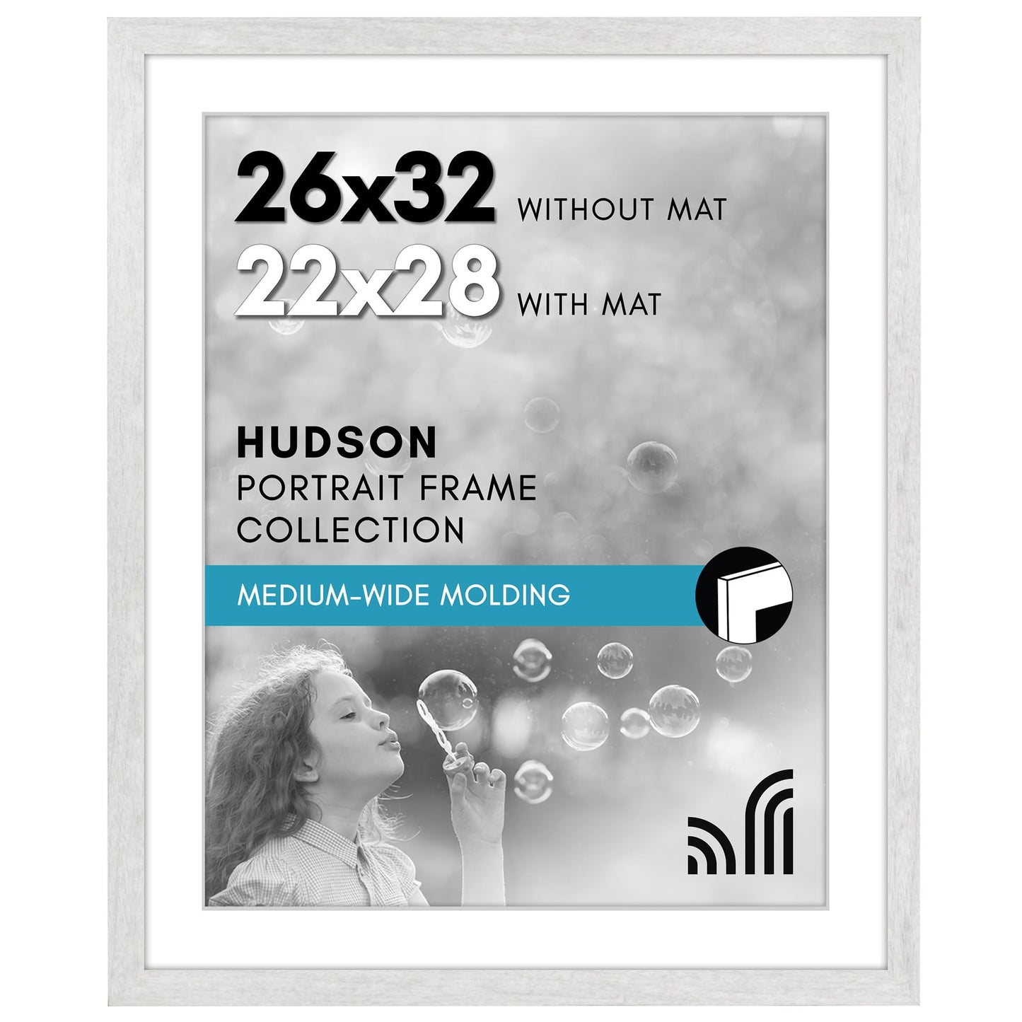 Americanflat Hudson Poster Frame | With Mat | Acrylic Glazing | Lightweight
