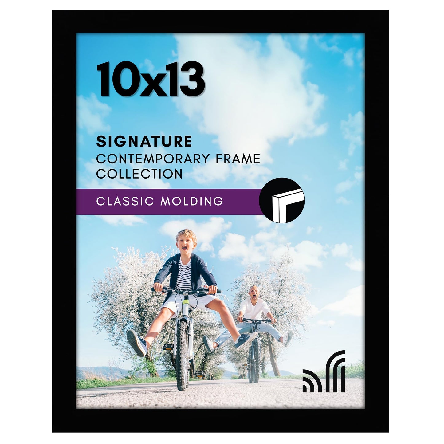 Black Picture Frame Without Mat, Glass Front - Americanflat
