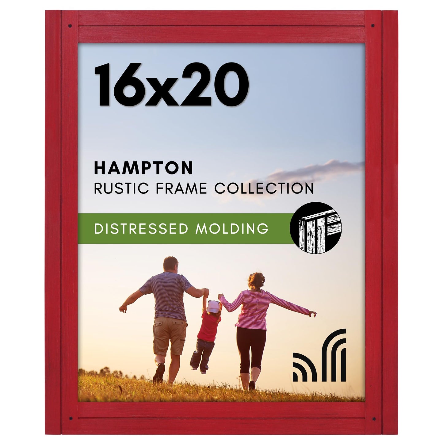 Distressed Wood Picture Frame Without Mat - Americanflat