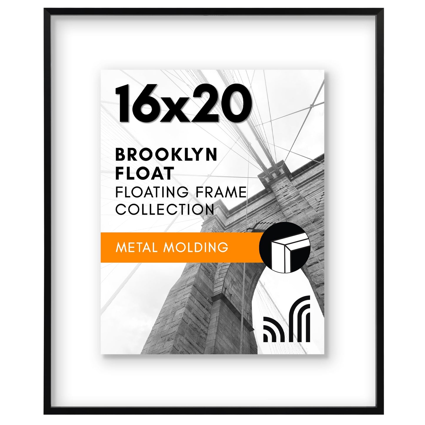 Aluminum Floating Frame Without Mat - Americanflat