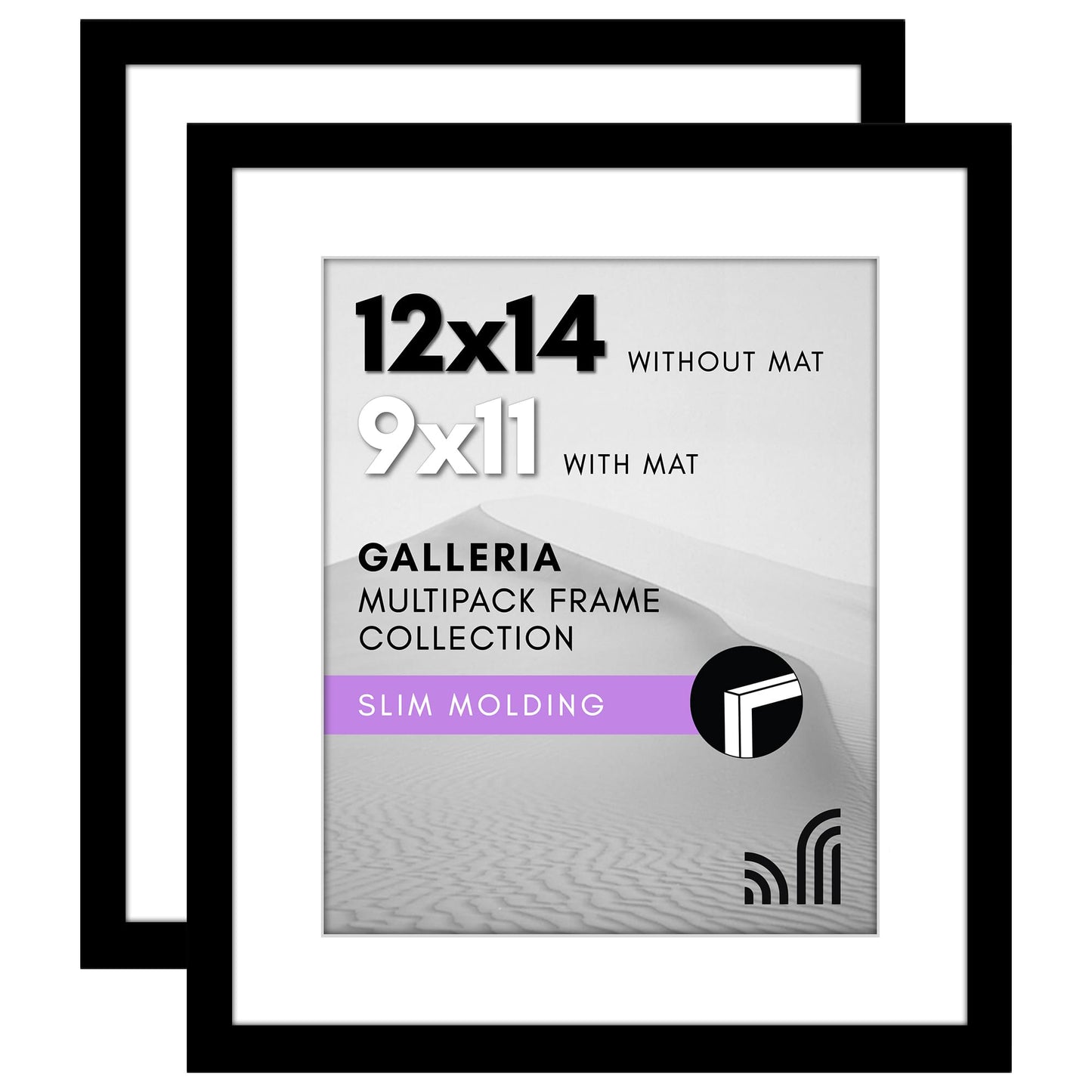 Americanflat Galleria Picture Frames | Set of 2 | With Mat | Acrylic