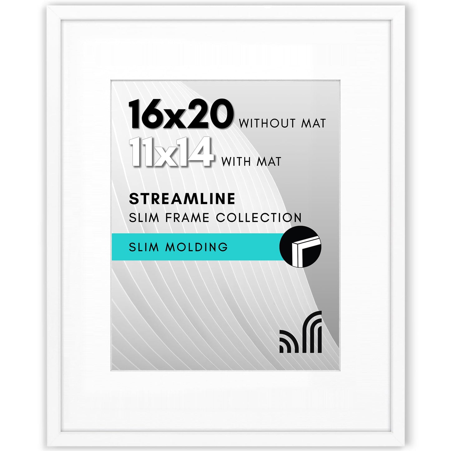 Americanflat | Thin Border Picture Frame | Shatter-Resistant Plexiglass