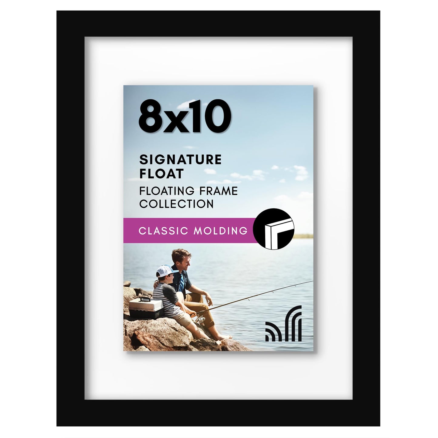 Floating Picture Frame Crystal-Clear Glass - Americanflat