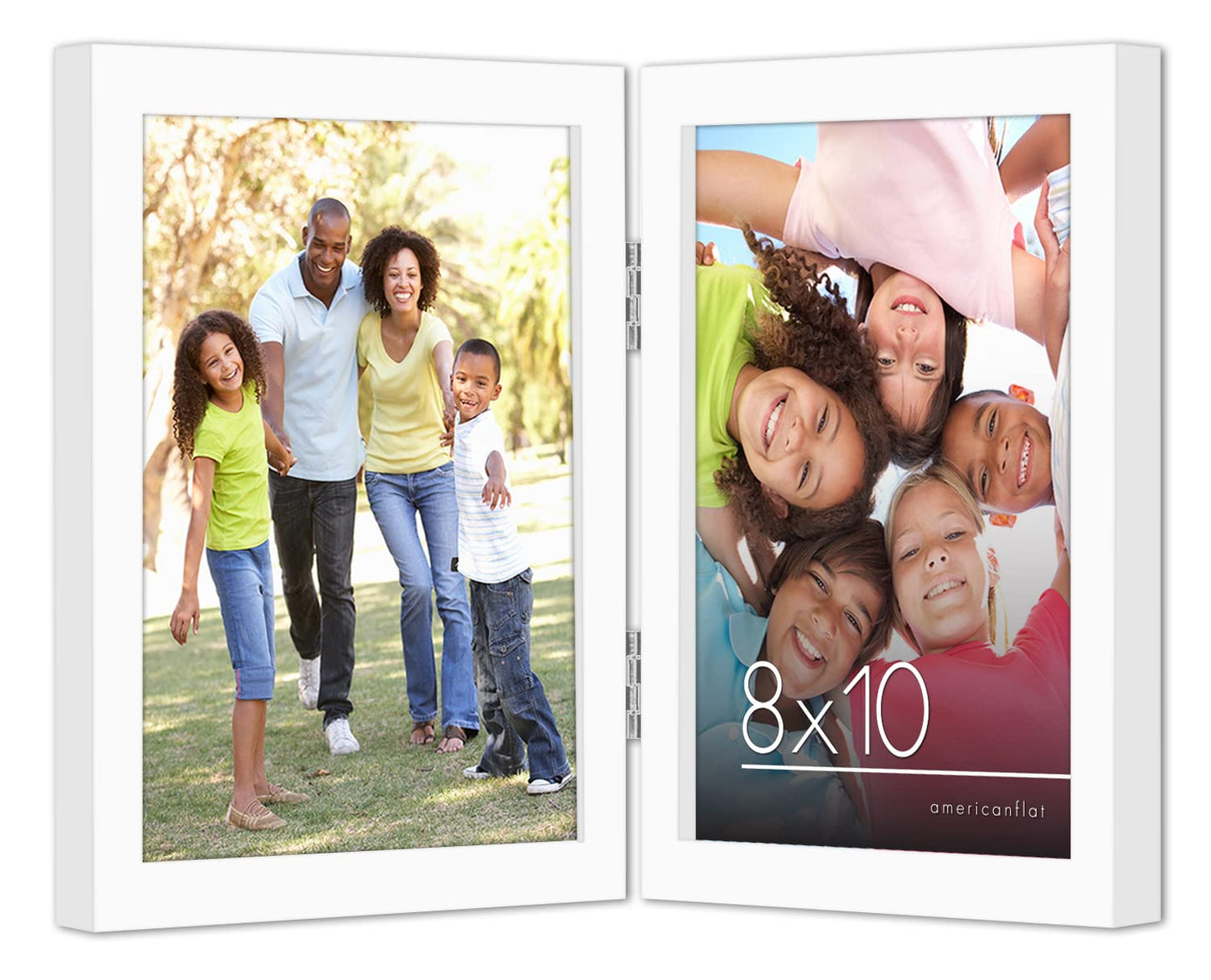 Hinged Double Picture Frame Without Mat - Americanflat