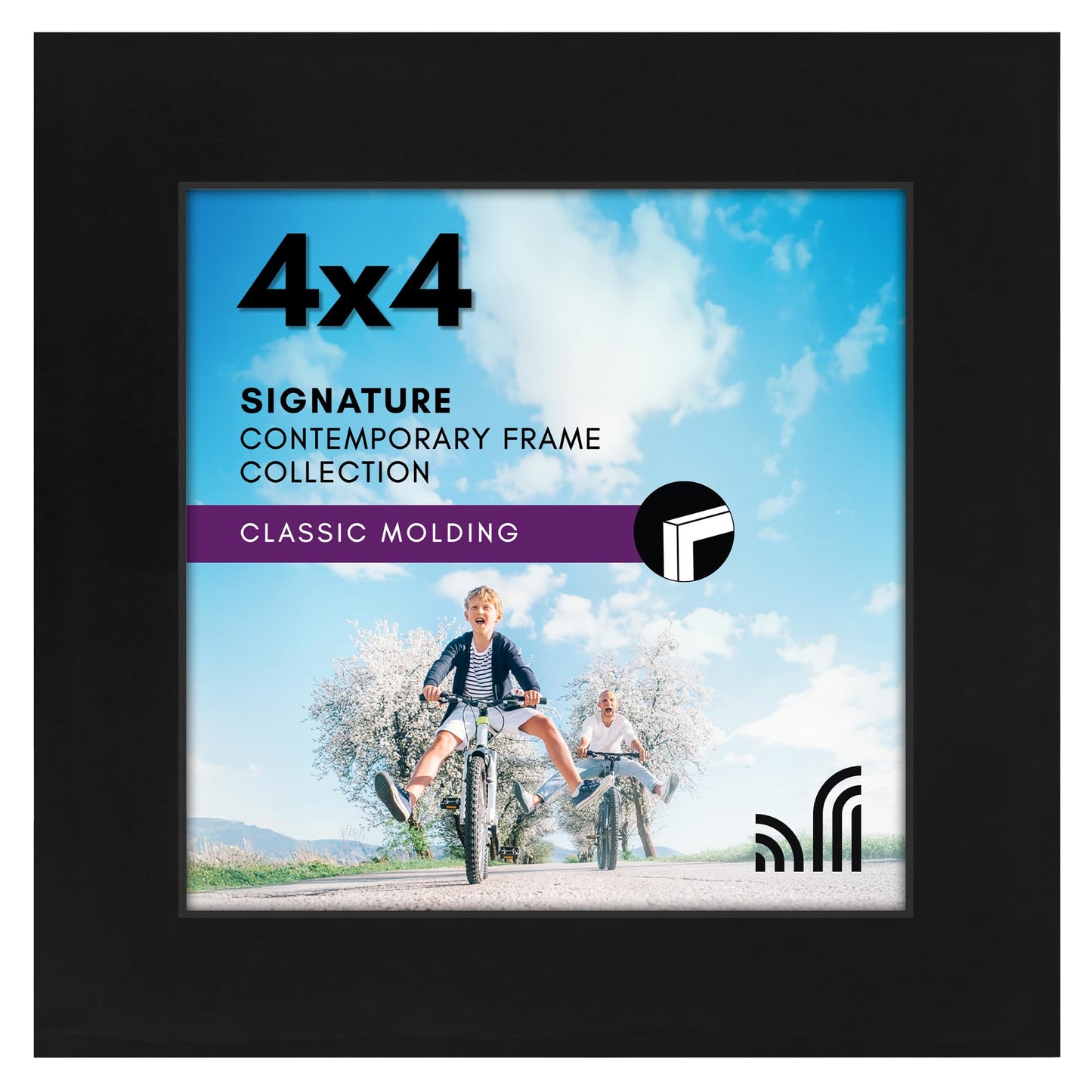 Black Picture Frame Without Mat, Glass Front - Americanflat