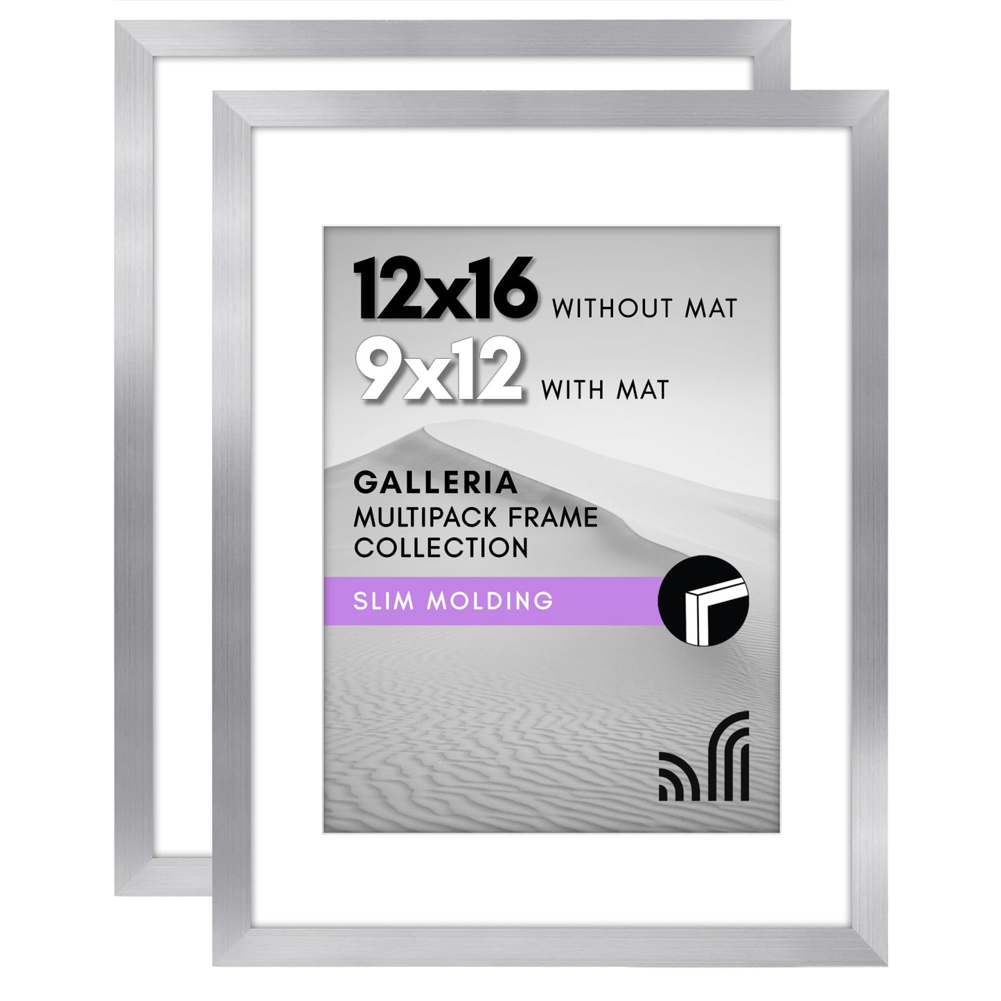 Americanflat Galleria Picture Frames | Set of 2 | With Mat | Acrylic