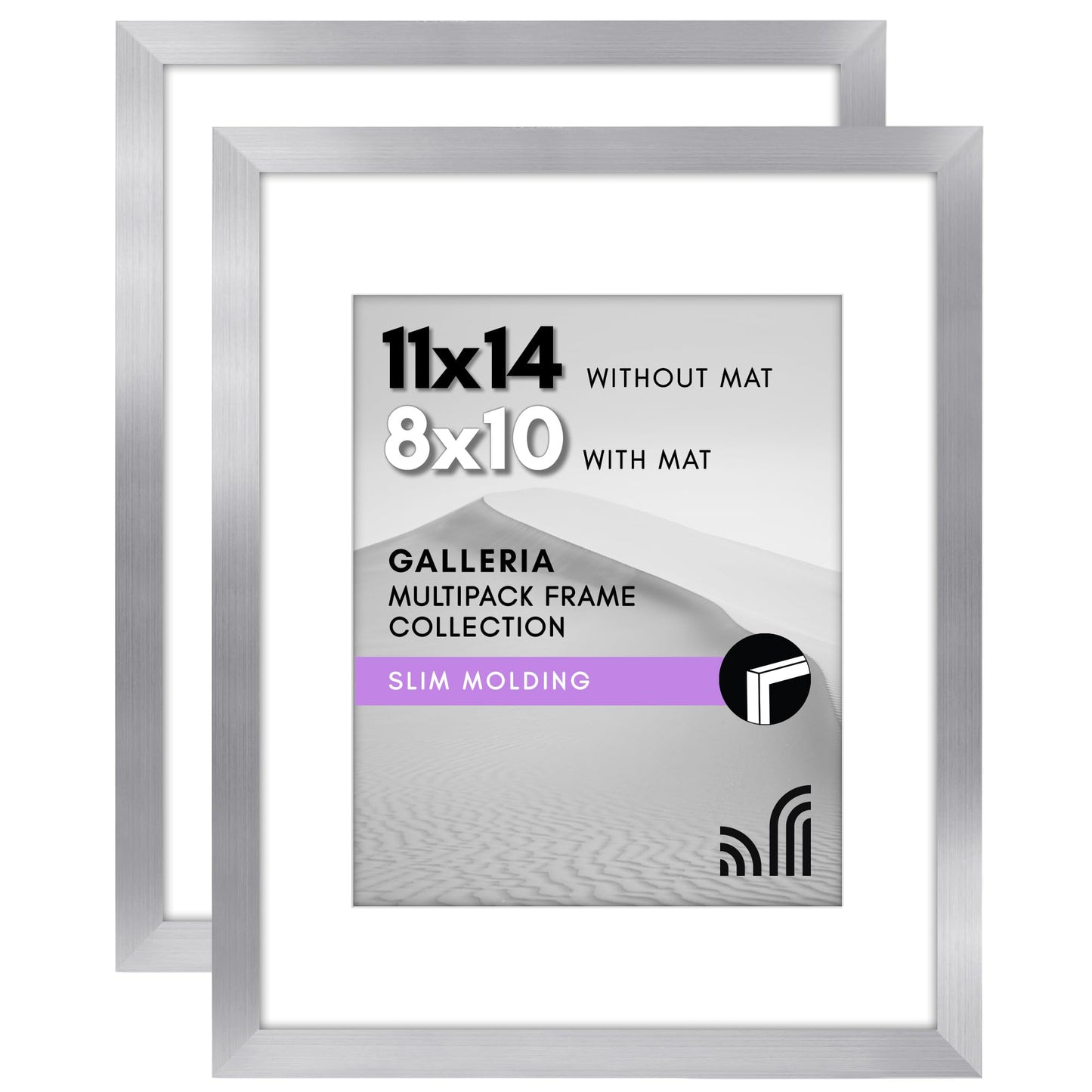 Americanflat Galleria Picture Frames | Set of 2 | With Mat | Acrylic