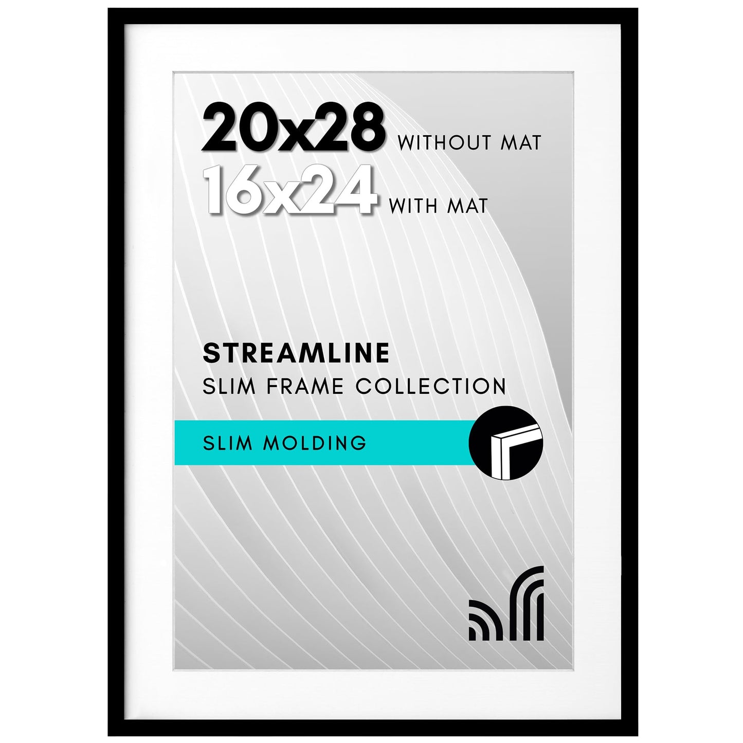 Americanflat | Thin Border Picture Frame | Shatter-Resistant Plexiglass