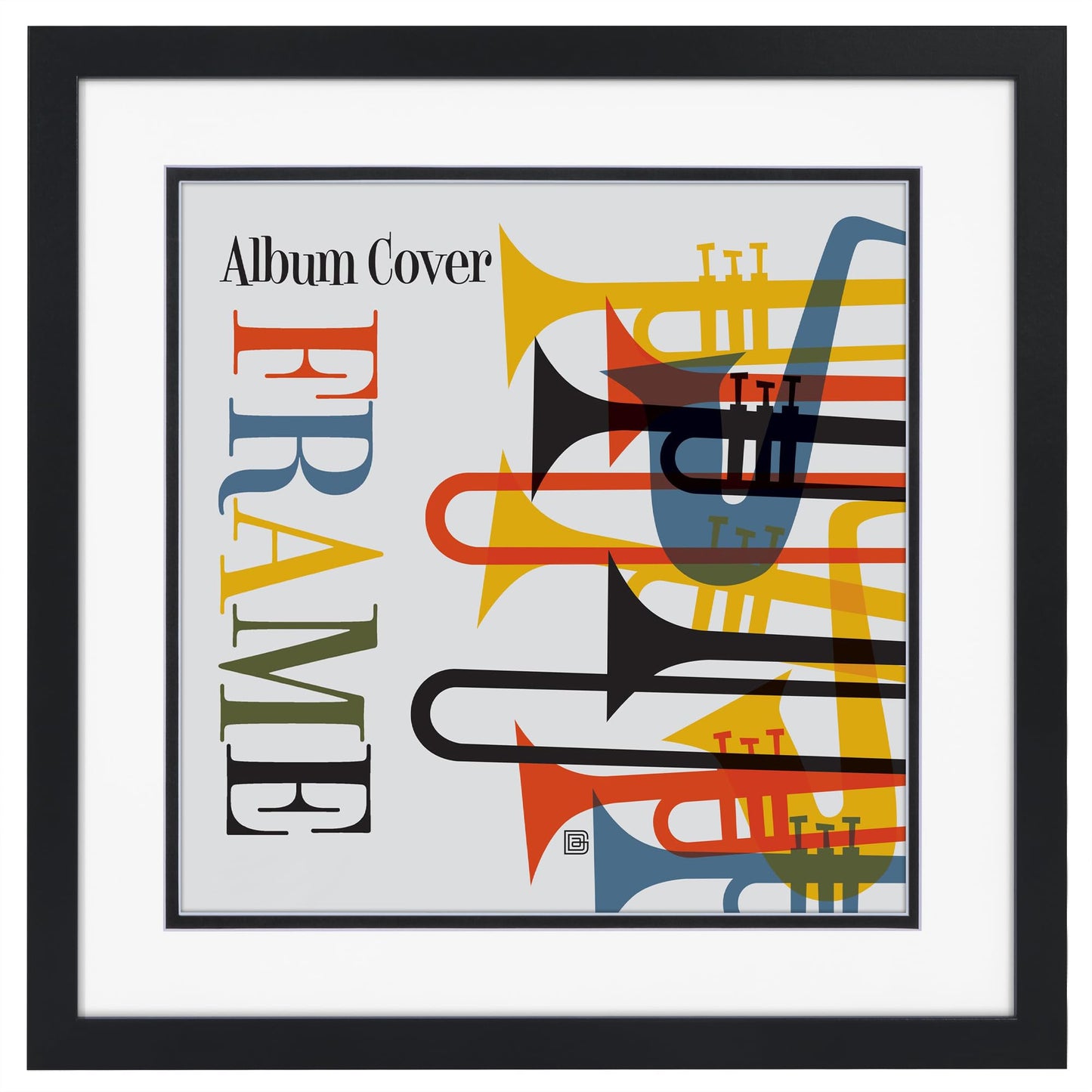 Americanflat Brooklyn Record Album Frame | With Mat | Shatter-Resistant