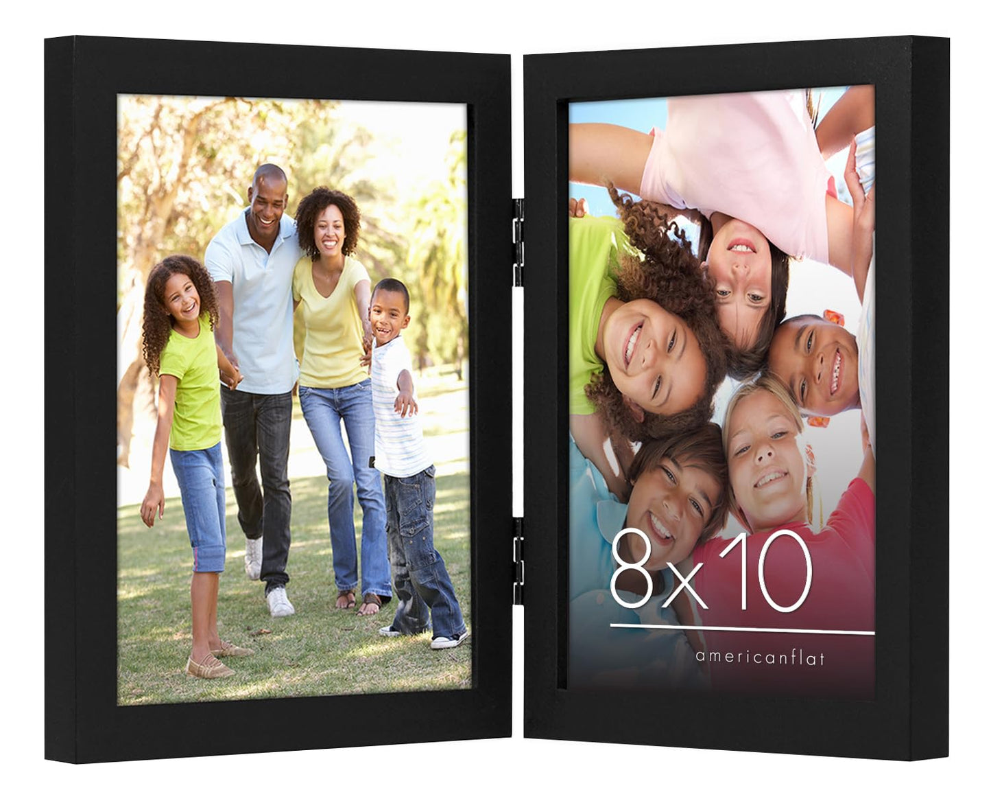 Hinged Double Picture Frame Without Mat - Americanflat