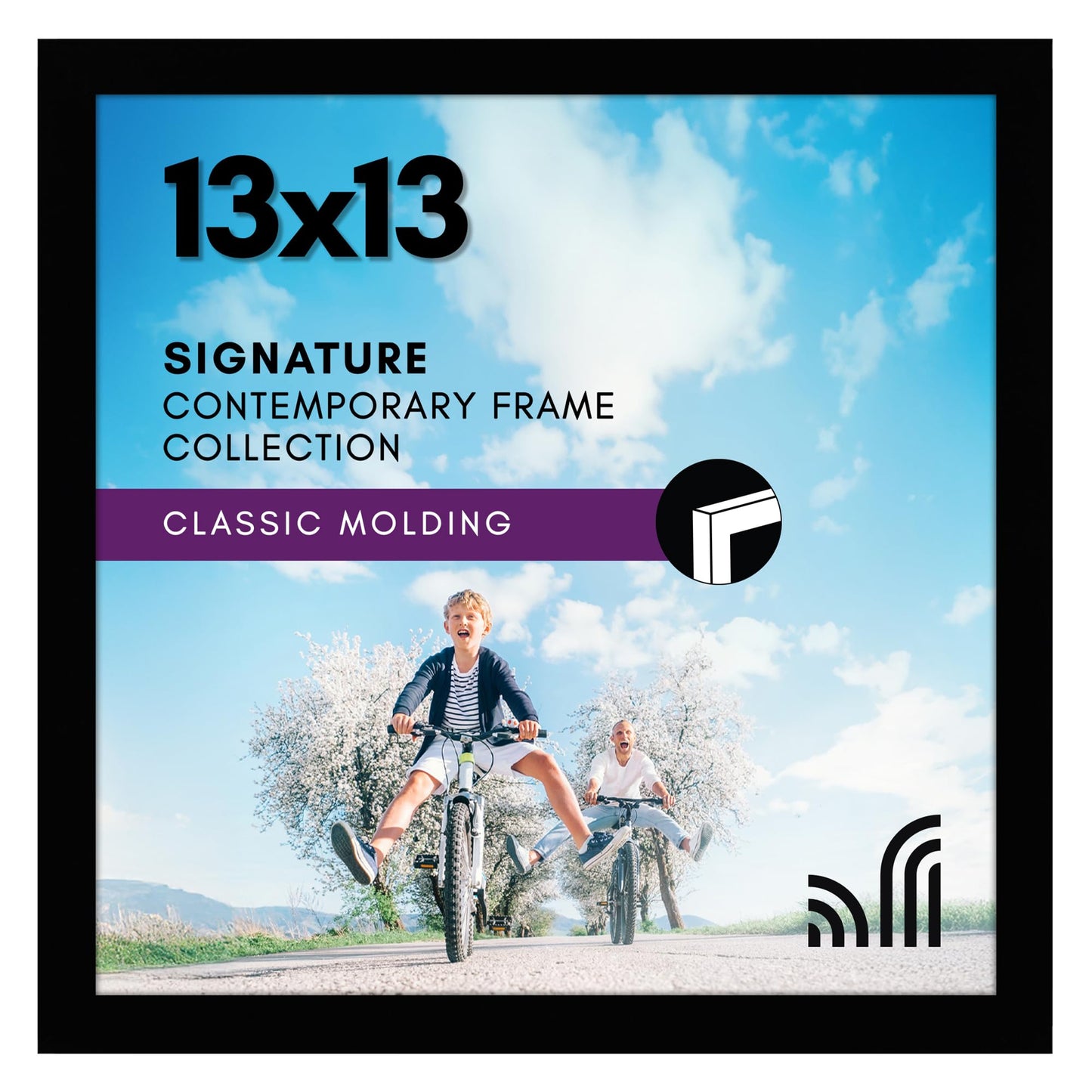 Black Picture Frame Without Mat, Glass Front - Americanflat
