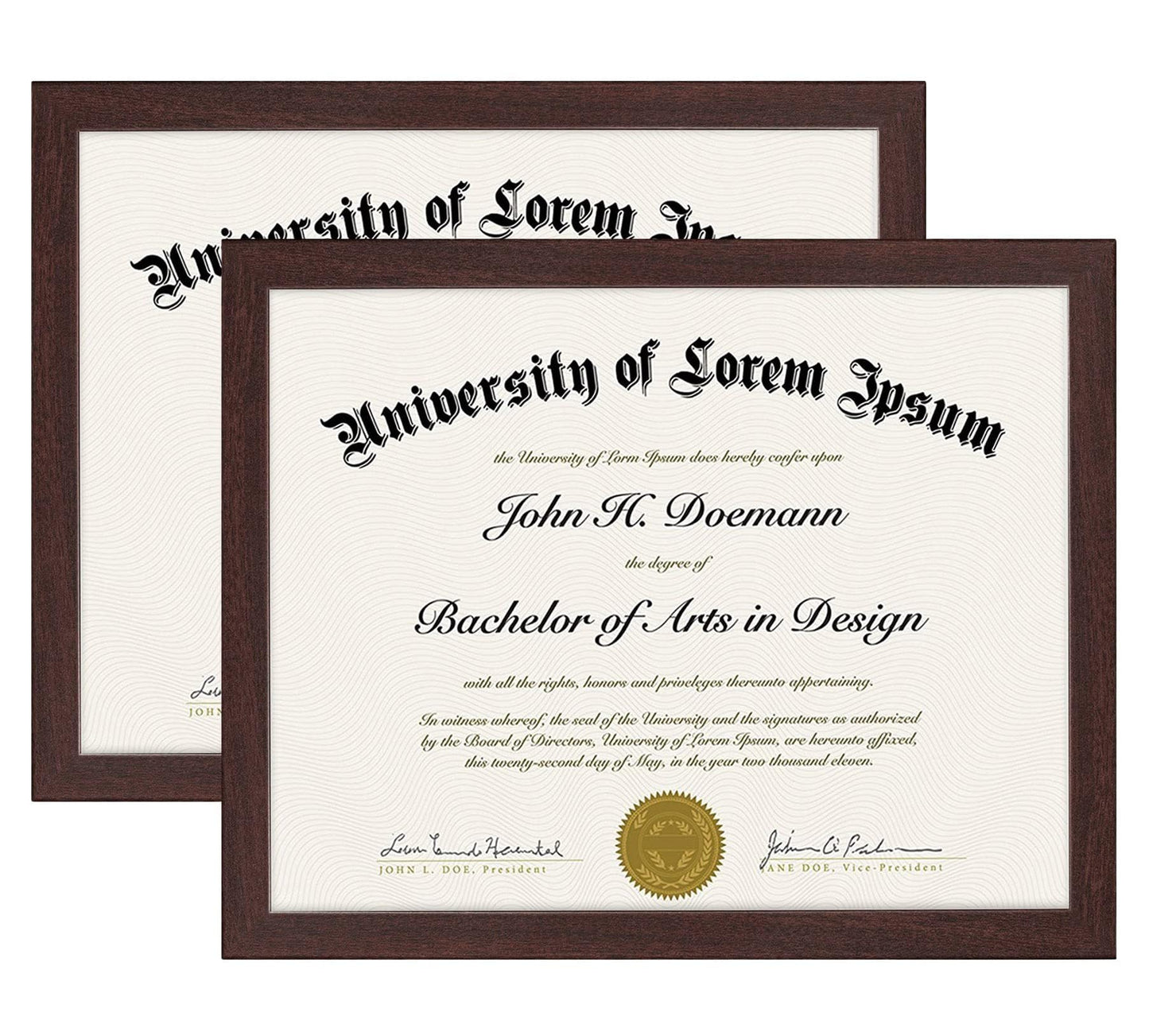 Diploma Frames Set of 2 Without Mat - Americanflat