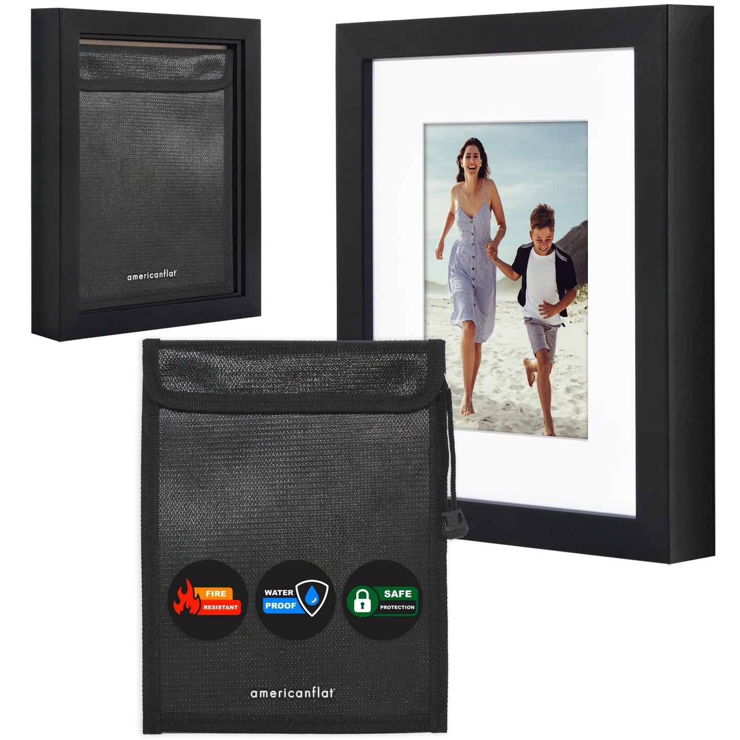 Americanflat Guardian Storage Frame | With Mat | Fire-Resistant Pouch