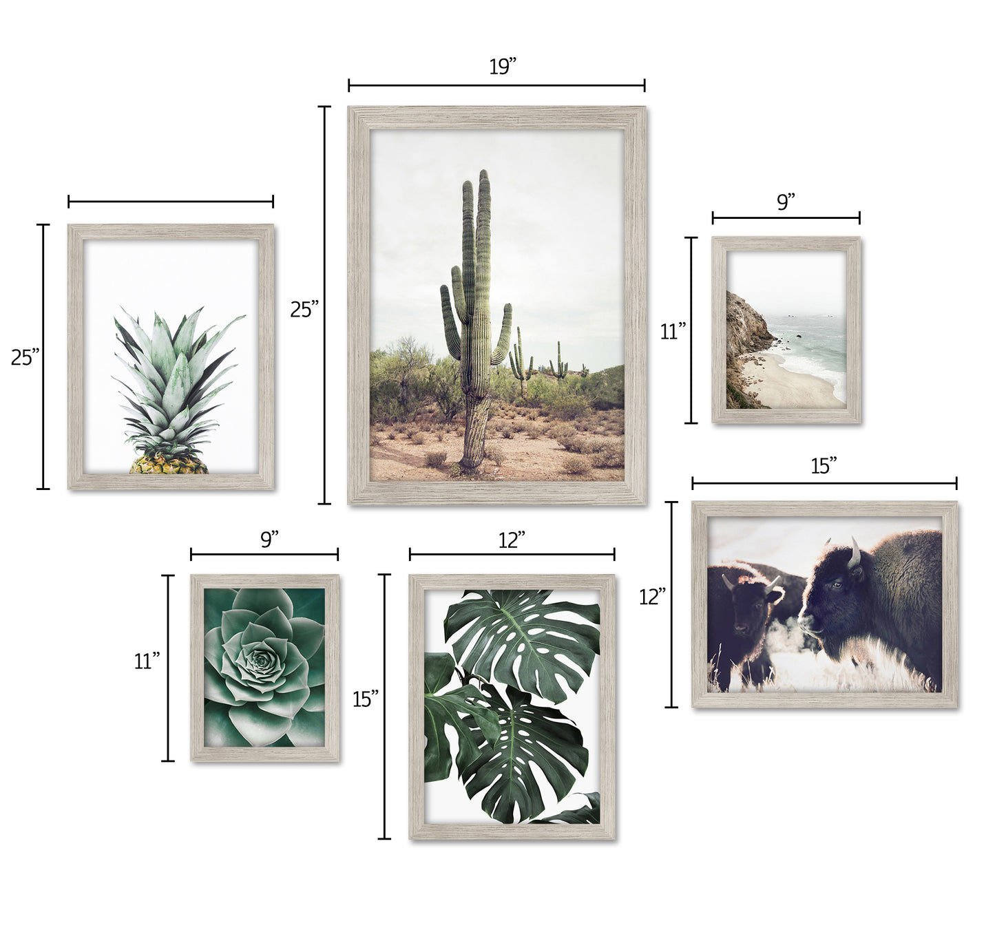 Contemporary Southwest Photography - 6 Piece Framed Gallery Wall Set