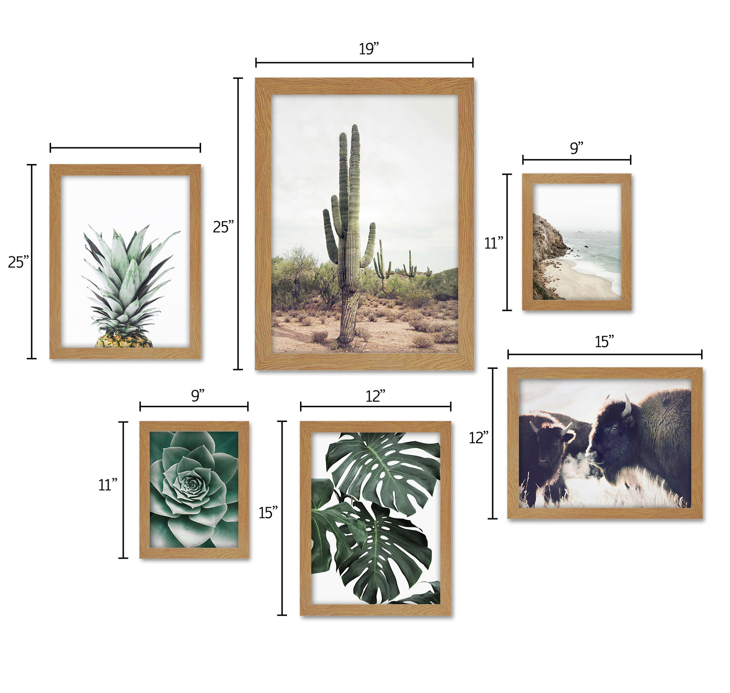 Contemporary Southwest Photography - 6 Piece Framed Gallery Wall Set