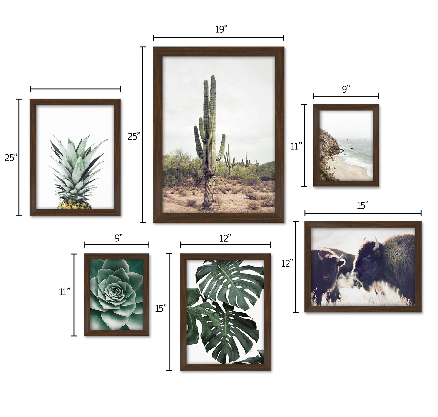 Contemporary Southwest Photography - 6 Piece Framed Gallery Wall Set