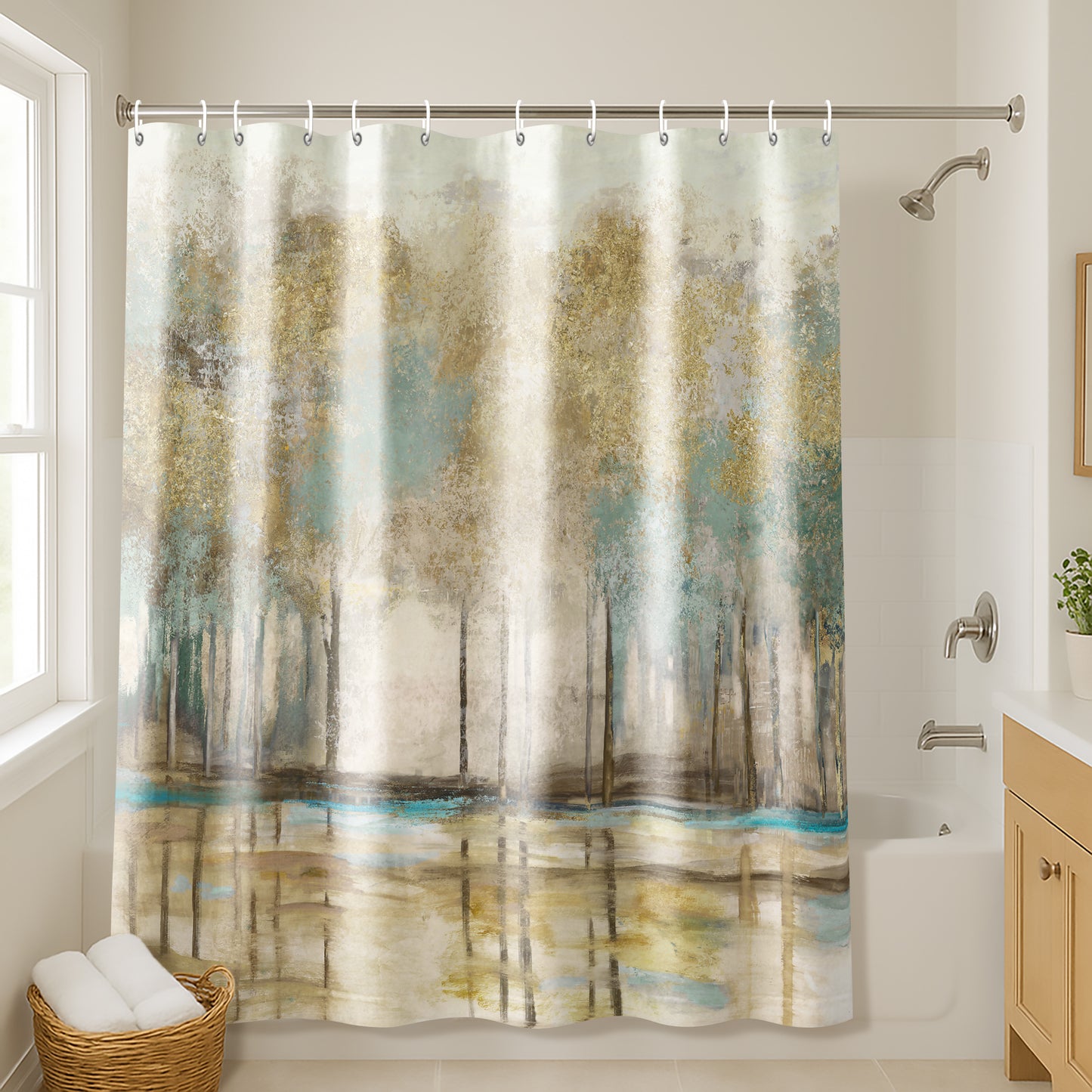 71x74 Shower Curtain with 12 Metal Grommets | Woodlot