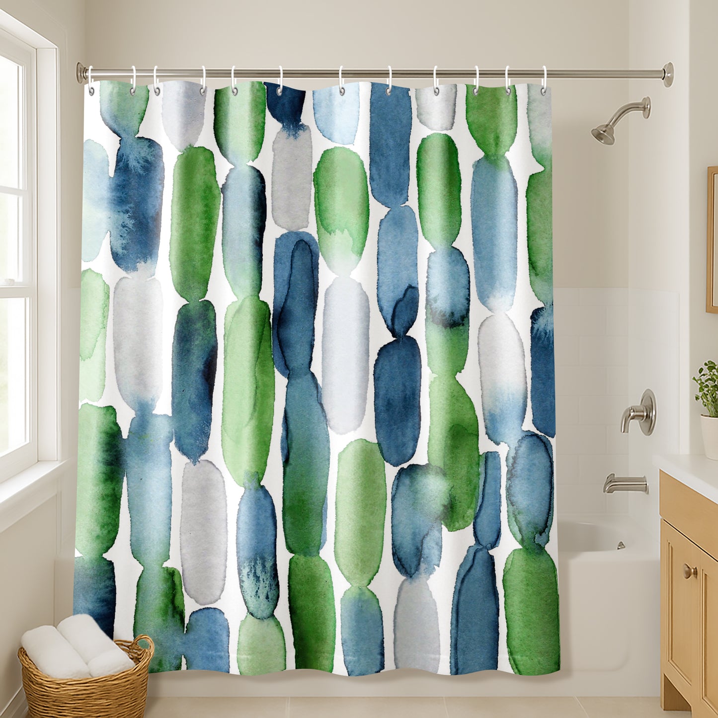 71x74 Shower Curtain with 12 Metal Grommets - Purple