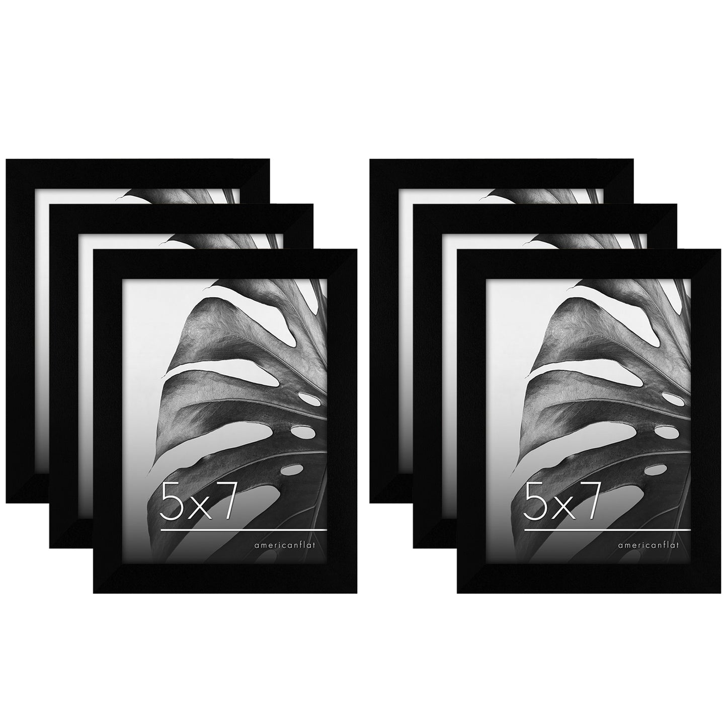 6 Piece - Gallery Wall Picture Frame Set | Black